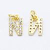 Brass Micro Pave Grade AAA Cubic Zirconia Charms ZIRC-P067-11G-N-NR-1