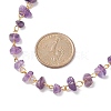 Natural Amethyst Chips Beaded Necklaces NJEW-JN04061-01-3