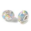 Transparent Resin Rondelle European Beads RESI-S023-14-2
