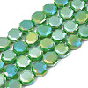 Electroplate Opaque Solid Color Glass Beads Strands EGLA-N002-27-A01-1