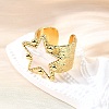 Brass Cuff Rings for Women RJEW-F183-02A-G-2