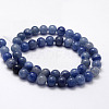 Dyed & Heated Natural Blue Aventurine Beads Strands X-G-F380-10mm-2