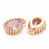 Brass Inlaid Cubic Zirconia Charms KK-S356-771K-2