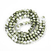Baking Paint Glass Beads Strands X-DGLA-N003-8mm-C06-3