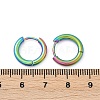 202 Stainless Steel Huggie Hoop Earrings EJEW-F111A-14mm-RC-5