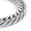 Tarnish Resistant Men's 304 Stainless Steel Diamond Cut Cuban Link Chain Bracelets X-BJEW-L673-002A-P-2