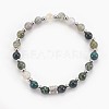 Synthetic/Natural Mixed Stone Beads Stretch Bracelets BJEW-JB03897-2