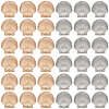40Pcs 2 Colors 1-Hole Alloy Shank Buttons BUTT-CY0001-28B-7