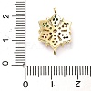 Brass Colorful Cubic Zirconia Connector Snowflake Connector Charms KK-L229-079G-01-3