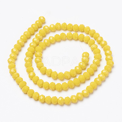 Opaque Solid Color Imitation Jade Glass Beads Strands EGLA-A044-P2mm-D04-1
