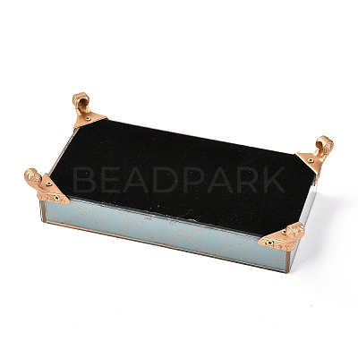 Flannelette & Wooden Rectangle Jewelry Displays Stand LS-ODIS-A010-13-1