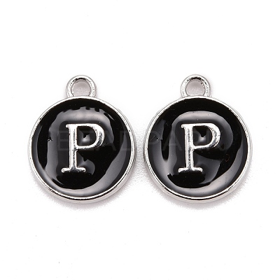 Platinum Plated Alloy Charms X-ENAM-S118-02P-P-1
