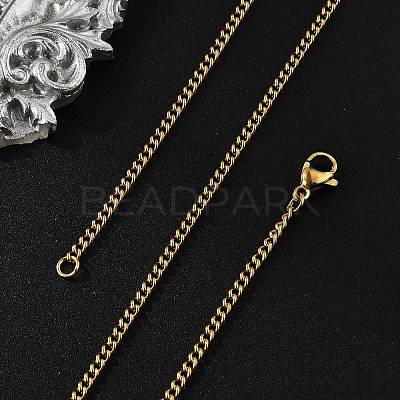 Ion Plating(IP) 304 Stainless Steel Necklace STAS-J023-03G-1