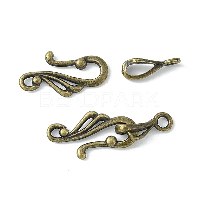 Tibetan Style Hook and Eye Clasps X-MLF1157Y-NF-1