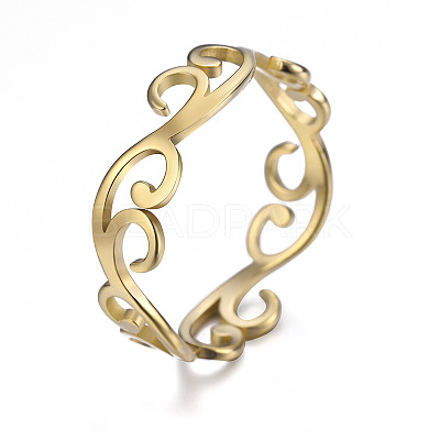 Branch 304 Stainless Steel Finger Rings FS-WG833A8-06-1