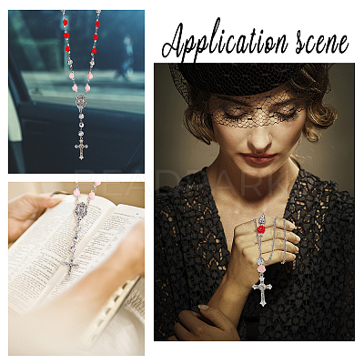 DIY Catholic Rosary Necklace Making Kit DIY-PH0008-91-1