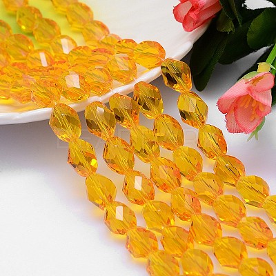 Faceted Polyhedron K9 Glass G-M190-13x10mm-08A-1