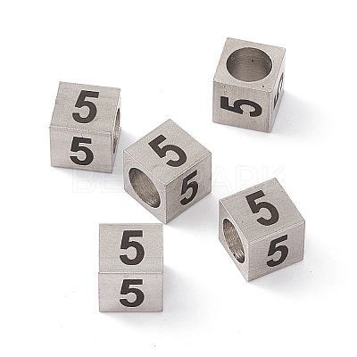 Tarnish Resistant 303 Stainless Steel European Beads STAS-G286-P05-1