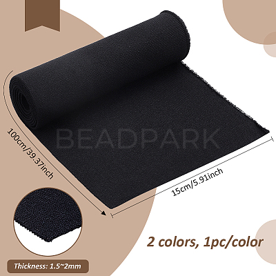2Pcs 2 Colors Polyester Stretch Kintted Rib Fabric FIND-BC0014-01-1