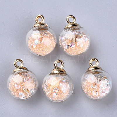 Transparent Glass Globe Pendants X-GLAA-S181-06J-1