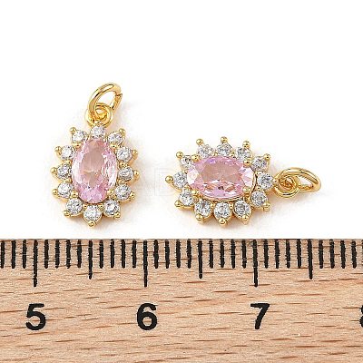 SHEGRACE Brass Micro Pave Cubic Zirconia Pendants XGRQ2O071-446B-G-1
