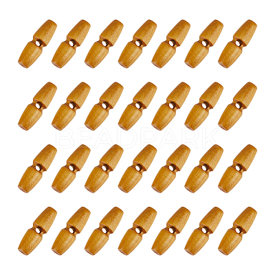 50Pcs 1-Hole Wood Buttons BUTT-UN0001-27B-1