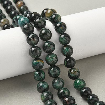 Natural Fuchsite Beads Strands G-G271-B03-10mm-1