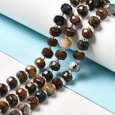 Natural Pietersite Beads Strands G-G980-01-1