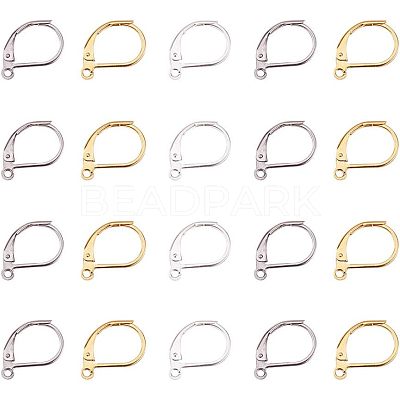 304 Stainless Steel Leverback Earring Findings STAS-NB0004-05-1