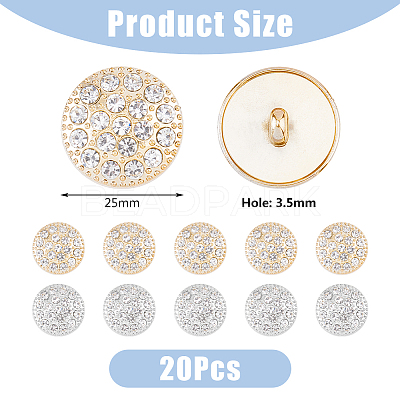 20Pcs 2 Colors 1-Hole ABS Plastic Shank Buttons BUTT-HY0001-06-1