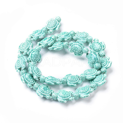Handmade Porcelain Beads Strands LAMP-G140-02A-1