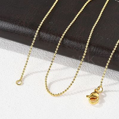 Brass Ball Chain Necklaces MAK-L009-06G-1