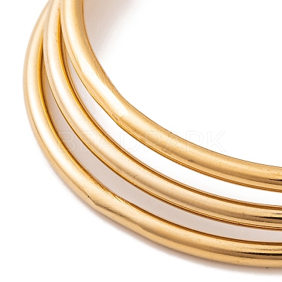 7Pcs PVD Vacuum Plating 304 Stainless Steel Bangles Set for Women BJEW-A011-09D-G-1