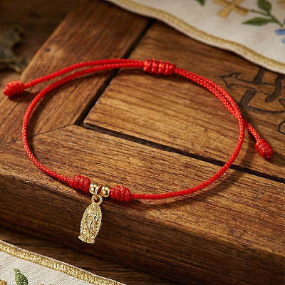304 Stainless Steel Virgin Mary Charm Bracelets WH3603-1