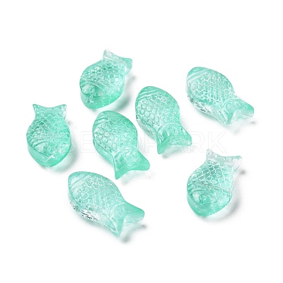 Transparent Spray Painted Glass Beads X1-GLAA-I050-10C-1