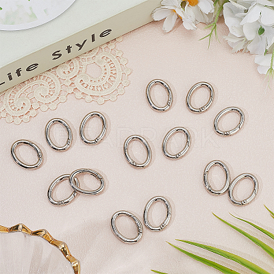 20Pcs Zinc Alloy Spring Gate Rings FIND-SP0004-30P-1