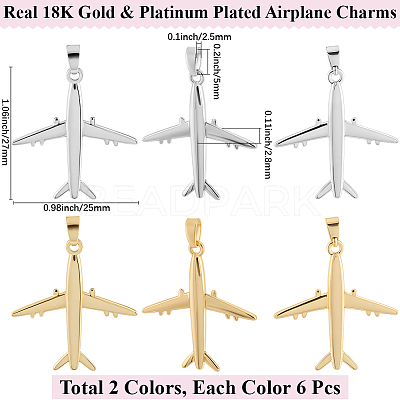 12Pcs 2 Colors Brass Pendants KK-BBC0019-89-1