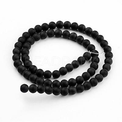 Frosted Glass Bead Strands GLAA-G016-8mm-02-1