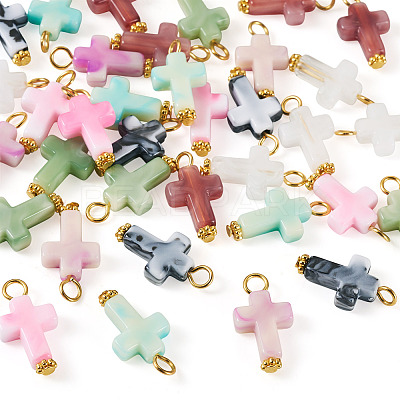 105Pcs 7 Colors Acrylic Imitation Gemstone Pendants FIND-TA0009-34G-1