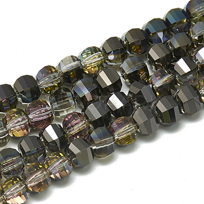 Electroplate Glass Beads Strands X-EGLA-Q094-A18-1