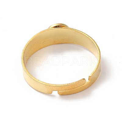 Adjustable 304 Stainless Steel Finger Rings Components STAS-F149-21G-C-1