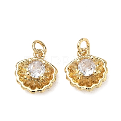 Ocean Brass Pave Clear Cubic Zirconia Pendants CU-CBAF3CF-02I-01-1