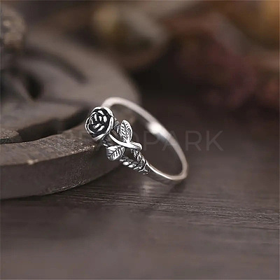 Alloy Rose Finger Rings WG6B24B-04-1