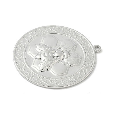 304 Stainless Steel Bee Pendants STAS-S186-08A-P-1