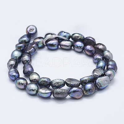 Natural Cultured Freshwater Pearl Beads Strands PEAR-K004-02B-1