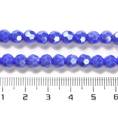 Electroplate Opaque Glass Beads Strands EGLA-A035-P6mm-A07-1