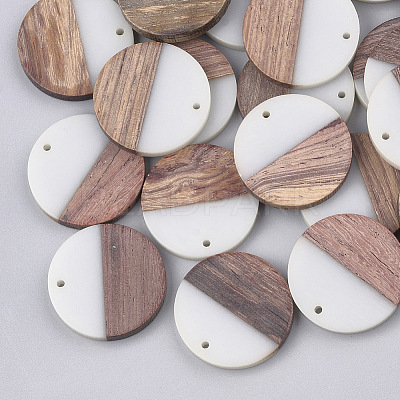 Resin & Walnut Wood Pendants LS-RESI-S358-02B-02-1
