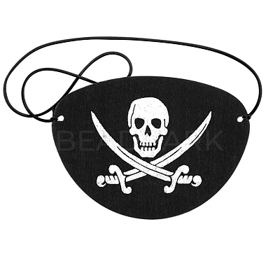 Halloween Theme Felt Pirate Skull Eye Patch SKUL-PW0001-090-1