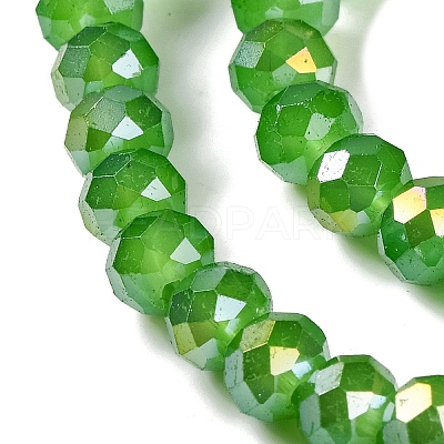 Baking Electroplate Glass Beads Strands DGLA-A039-J8mm-B11-1