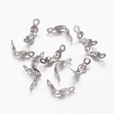 Tarnish Resistant 304 Stainless Steel Bead Tips X-STAS-E129-06P-1